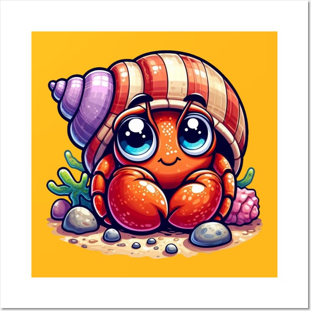 Cute Hermit Crab Wall Art by Dmytro